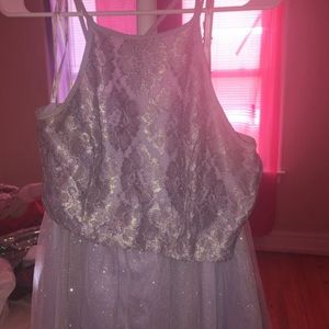 two piece dress (worn for luncheon)